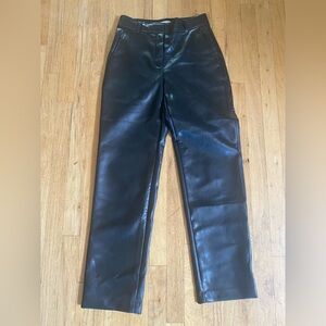 Babaton black faux leather gorgeous softest pants. Size 4.